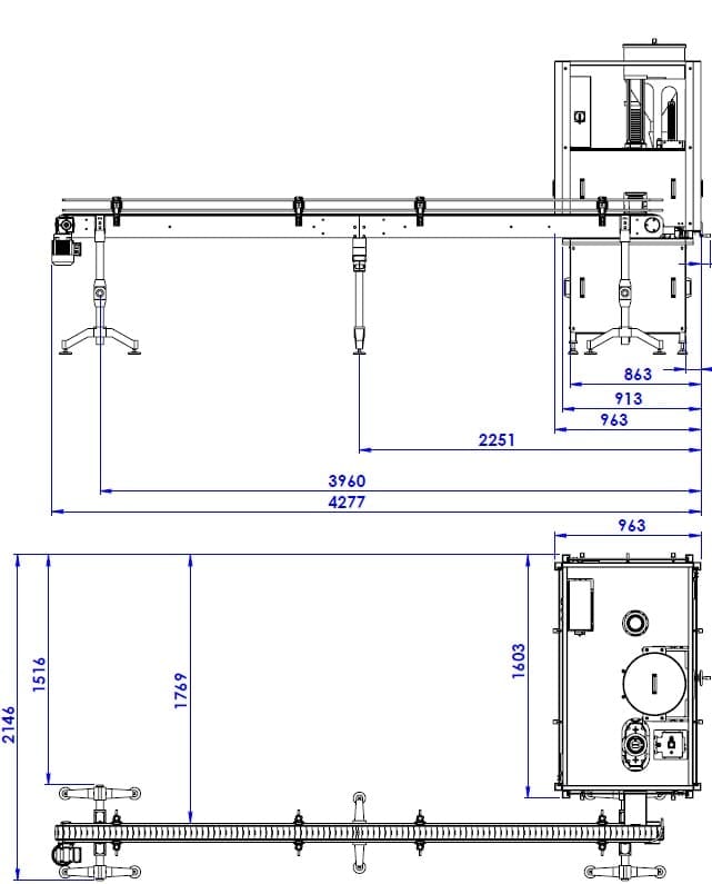 Informações Técnicas Envasadora de frascos - movimento linear - DELGO