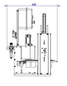 Dimensões Seladora de potes - giro manual